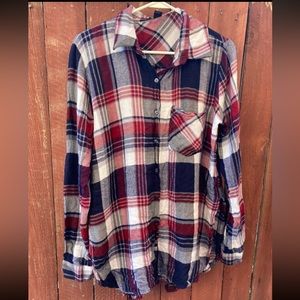 Forever 21 Colorblock Flannel Size S